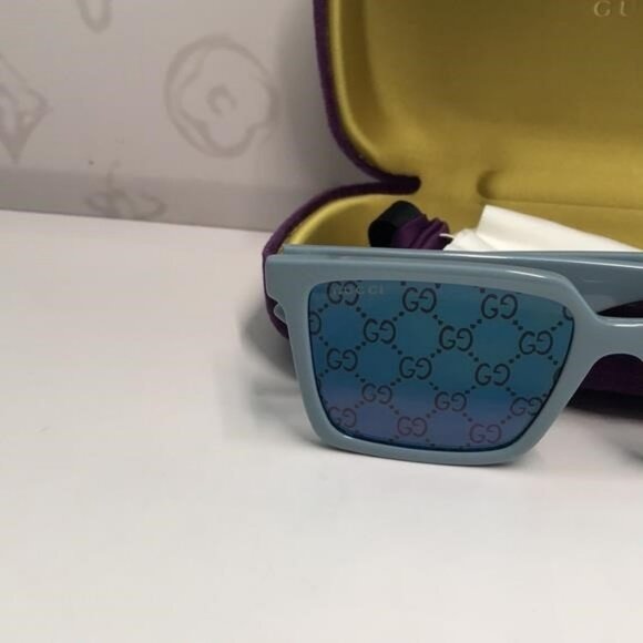 NEW AUTHENTIC Gucci Blue Square Sunglasses GG1540S 003 - Picture 3 of 13